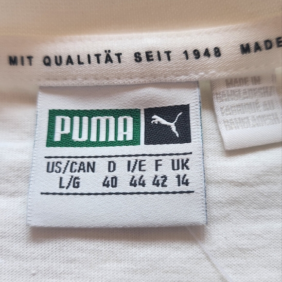 Puma Classic White T-Shirt w/ Logo - Picture 3 of 3